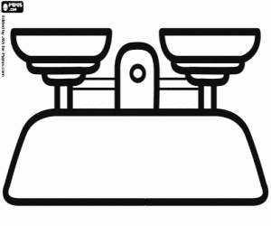 desenho de Uma balança de laboratório para colorir