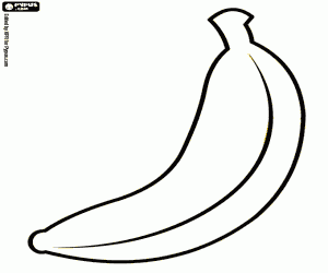 desenho de Uma banana, uma fruta comestível para colorir