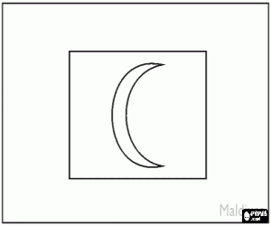 desenho de Bandeira das Maldivas para colorir