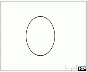 desenho de Bandeira de Bangladesh para colorir
