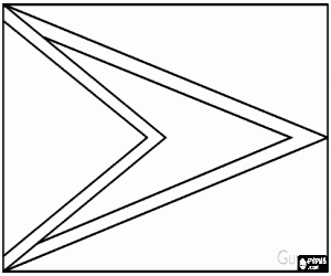 desenho de Bandeira de Guiana para colorir