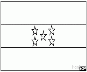 desenho de Bandeira de Honduras para colorir