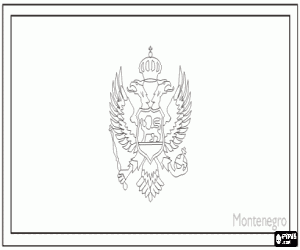 desenho de Bandeira de Montenegro para colorir