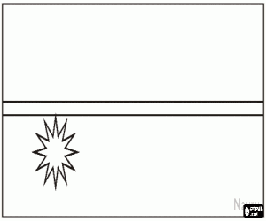 desenho de Bandeira de Nauru para colorir