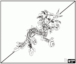 desenho de Bandeira do Butão para colorir