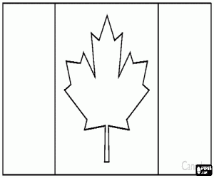 desenho de Bandeira do Canadá para colorir