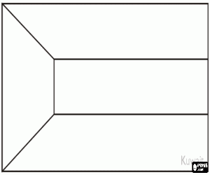 desenho de Bandeira do Kuwait ou Koweit ou Coveite ou Couaite para colorir