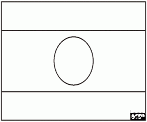 desenho de Bandeira do Laos para colorir