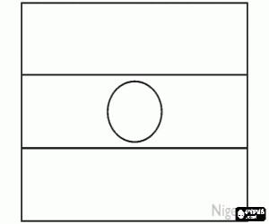 desenho de Bandeira do Níger para colorir