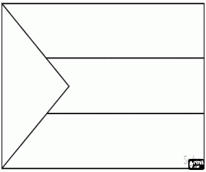 desenho de Bandeira do Sudão para colorir