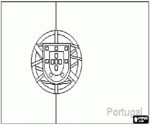 desenho de Bandera de Portugal para colorir