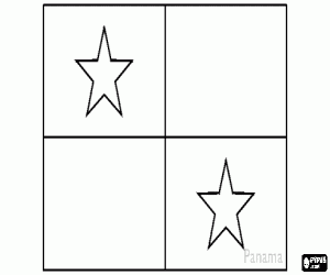 desenho de Bandera do Panamá para colorir