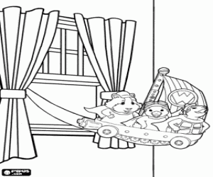desenho de O barco voador de Super Fofos Wonder Pets para colorir