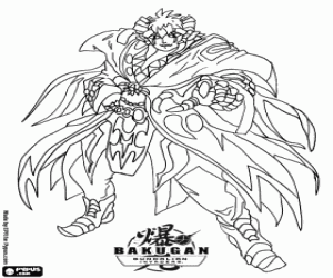 desenho de Barodius, personagem de Bakugan para colorir
