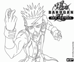 desenho de Baron Leltoy, um personagem de Bakugan para colorir
