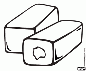 desenho de Barras de doce de leite para colorir