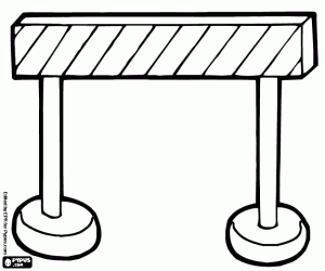 desenho de Barreira de segurança para colorir