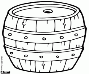 desenho de Barril de pólvora para colorir