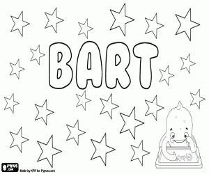 desenho de Bart, nome para menino para colorir