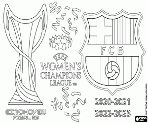 desenho de Barça, Liga Campeões Feminina 2022-2023 para colorir