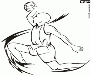 desenho de Basquete, um esporte olímpico para colorir