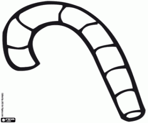 desenho de Bastão de doces para colorir