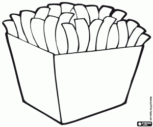 desenho de Batatas fritas para colorir
