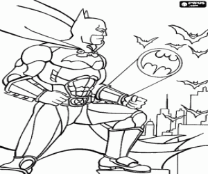 desenho de Batman e os morcegos para colorir