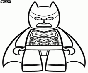desenho de Batman, super-herói de Lego para colorir