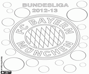 desenho de Bayern de Munique, campeão 2012-2013 para colorir