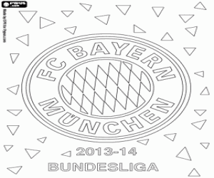 desenho de Bayern de Munique, campeão 2013-2014 para colorir