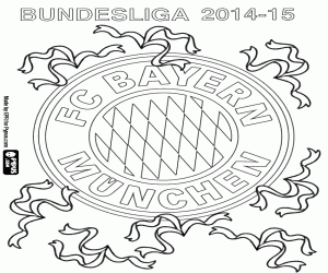 desenho de Bayern de Munique, campeão 2014-2015 para colorir