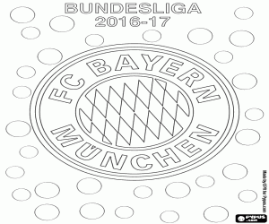desenho de Bayern de Munique, campeão de 2016-2017 para colorir