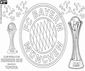 desenho de Bayern Munique, Copa do mundo Clubes 2013 para colorir