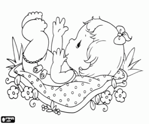 desenho de Bebê de Precious Moments para colorir