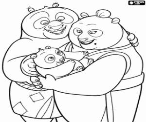desenho de O bebê panda Po para colorir