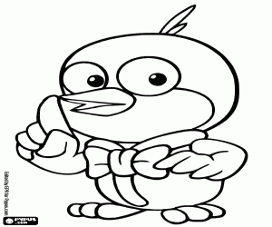 desenho de O beija-flor Harry para colorir