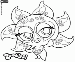 desenho de Bela flor, Zooble de PetalPoint para colorir