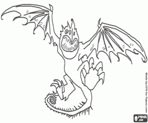 desenho de Um belo dragão Nadder Mortífero para colorir