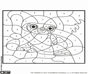 desenho de Belt, colorindo por números para colorir