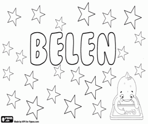 desenho de Belén, nome espanhol para colorir