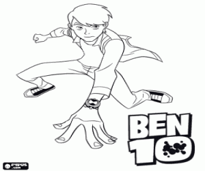 desenho de Ben Tennyson, protagonista de Ben 10 para colorir