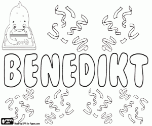 desenho de Benedikt, derivado de Benedictus para colorir