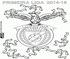 desenho de Benfica, campeão 2014-2015 para colorir