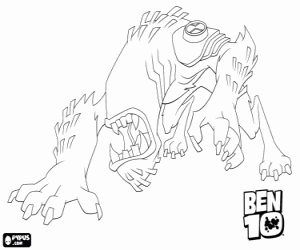 desenho de Besta, um alien de Ben 10 para colorir