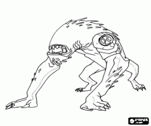 desenho de Besta, um alienígena do Ben 10 para colorir