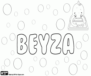 desenho de Beyza, nome turco para colorir