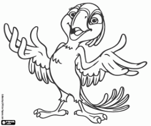 desenho de Bia, a filha mais nova de Blu e Jewel para colorir