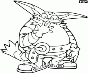 desenho de Big the Cat, personagem de Sonic para colorir