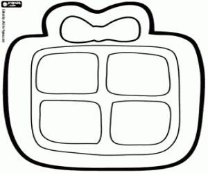 desenho de Biscoito como um presente de Natal para colorir